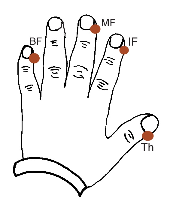 EFT Basic Recipe Finger Points diagram